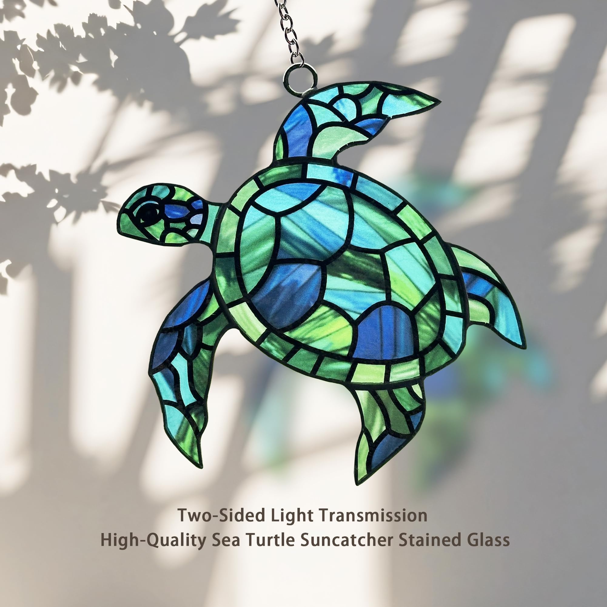 BXLZ sea turtle close-up texture revealing handcrafted glass depth