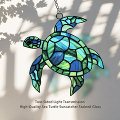 BXLZ sea turtle close-up texture revealing handcrafted glass depth