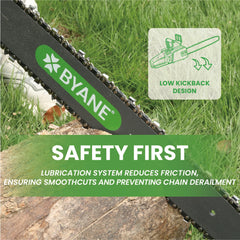Byane pre-sharpened chains cutting edge detail saves time before use