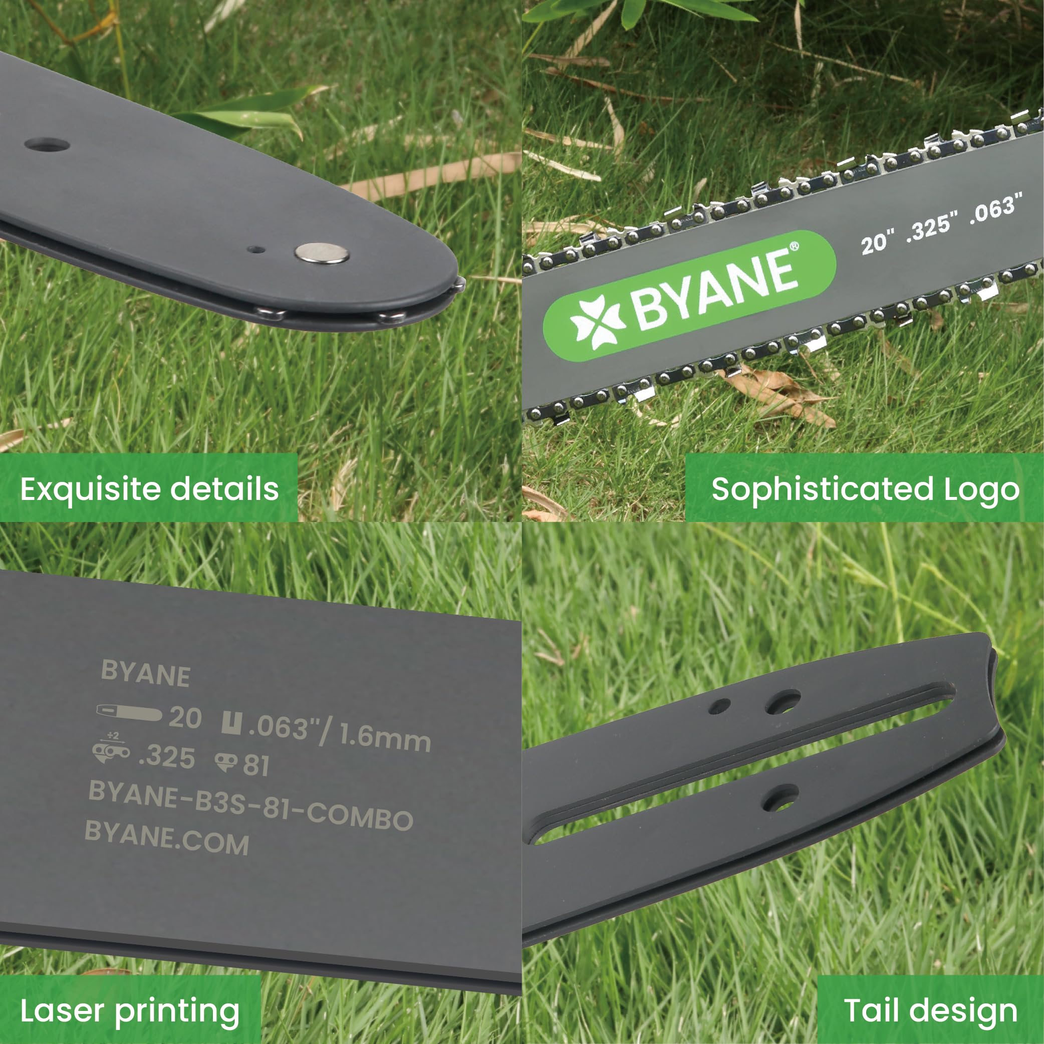 Byane reversible guide bar showing both sides extends usable life
