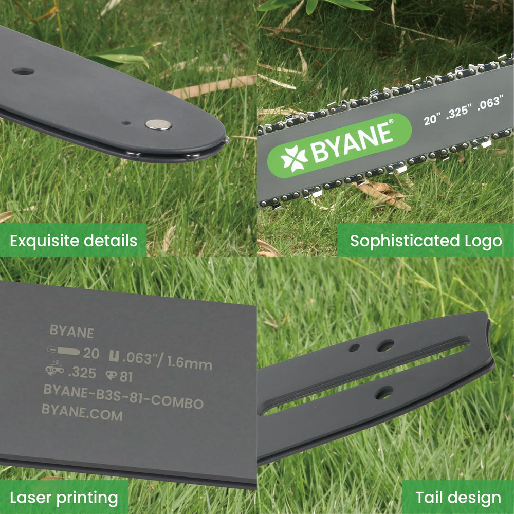 Byane reversible guide bar showing both sides extends usable life