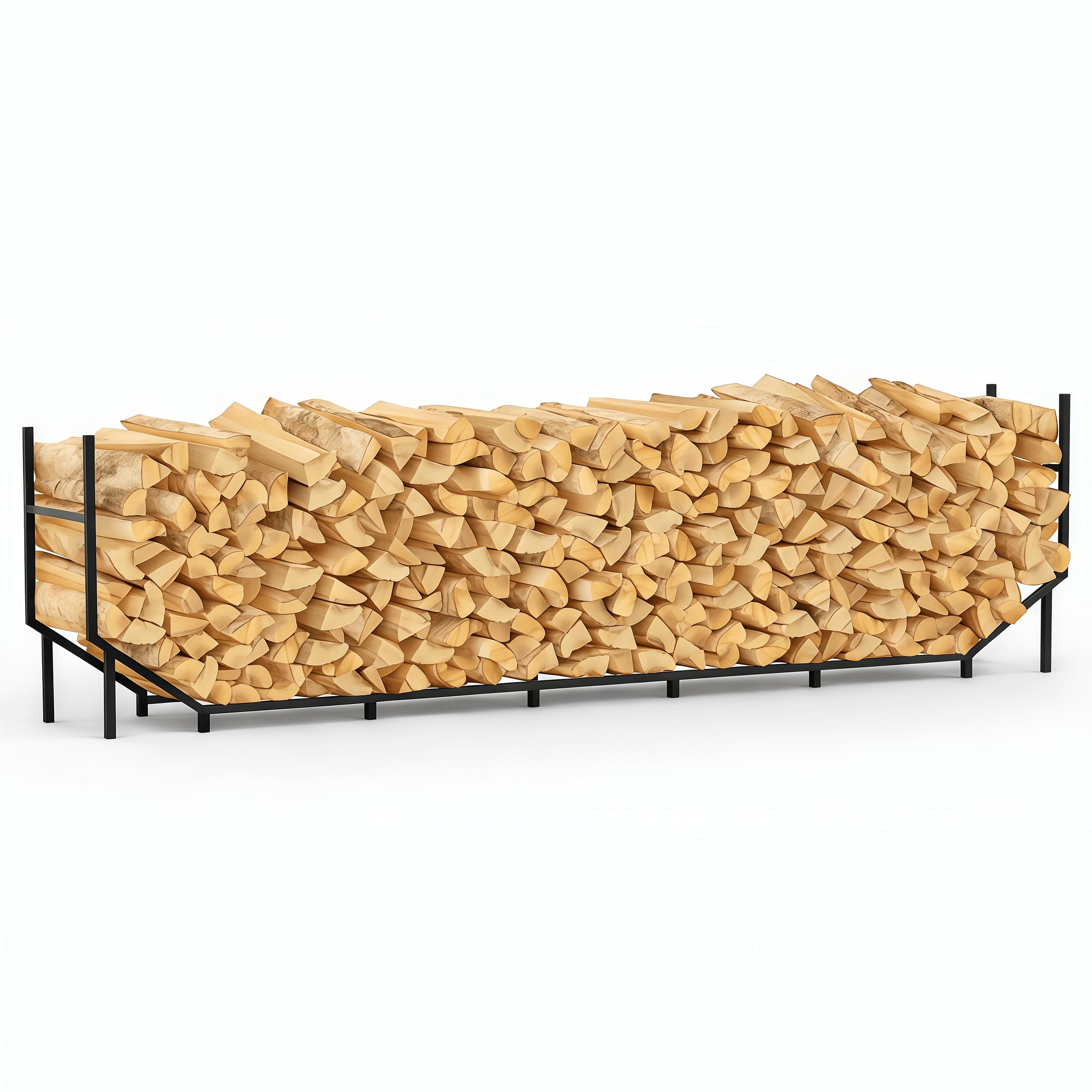 CADUKE front view full rack showing organized wood and capacity benefit