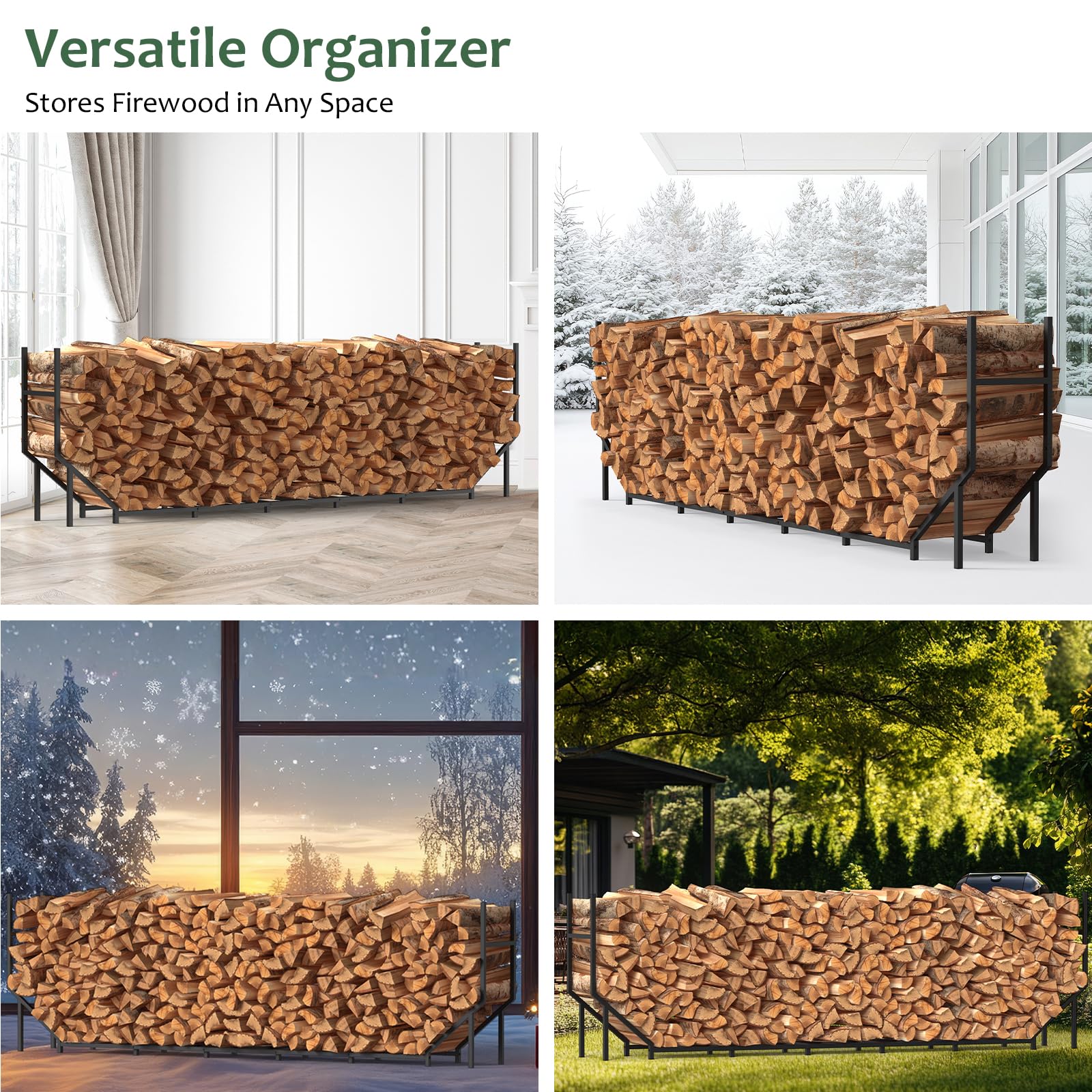 CADUKE loaded with logs in backyard showing large-capacity convenience
