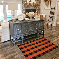 CAINANEL rug in use at front door provides seasonal welcome
