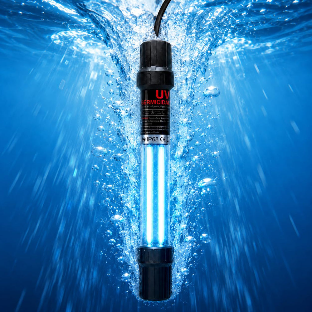 Calelin front view showing compact UV-C lamp for easy installation and clarity