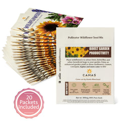CAMAS POLLINATOR SUPPLY CO. seeds close-up showing mix quality and purity