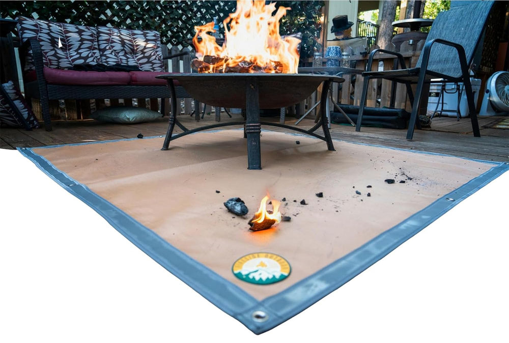 Campfire Defender front view mat showing full coverage and surface protection