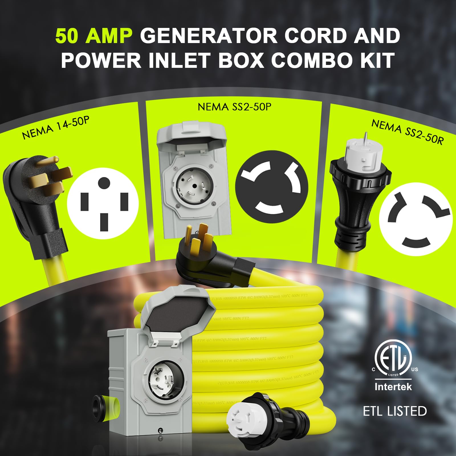 Campzlly SS2-50R twist-lock receptacle detail showing robust locking benefit