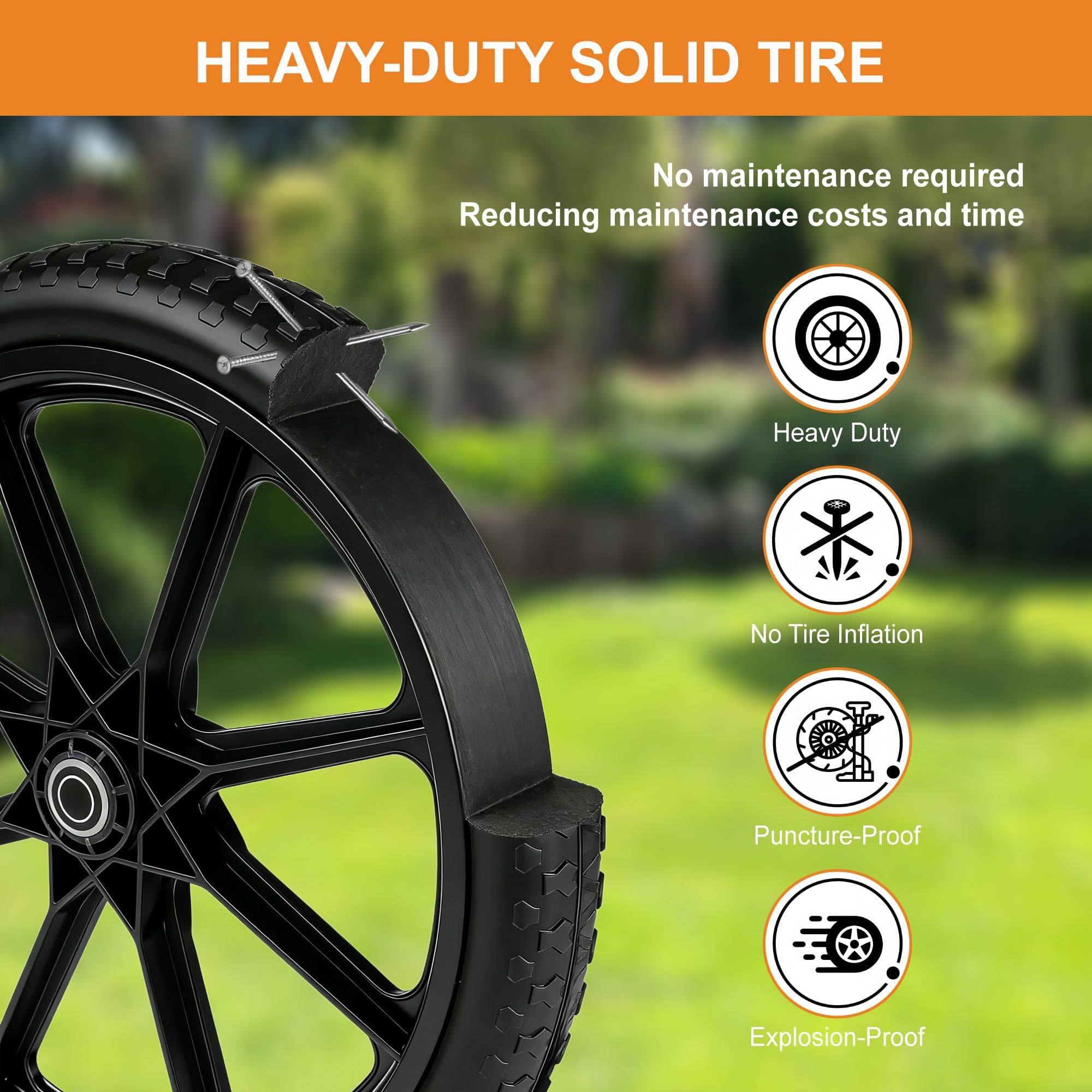 CANWUPON polyurethane tread detail demonstrates improved grip and wear resistance