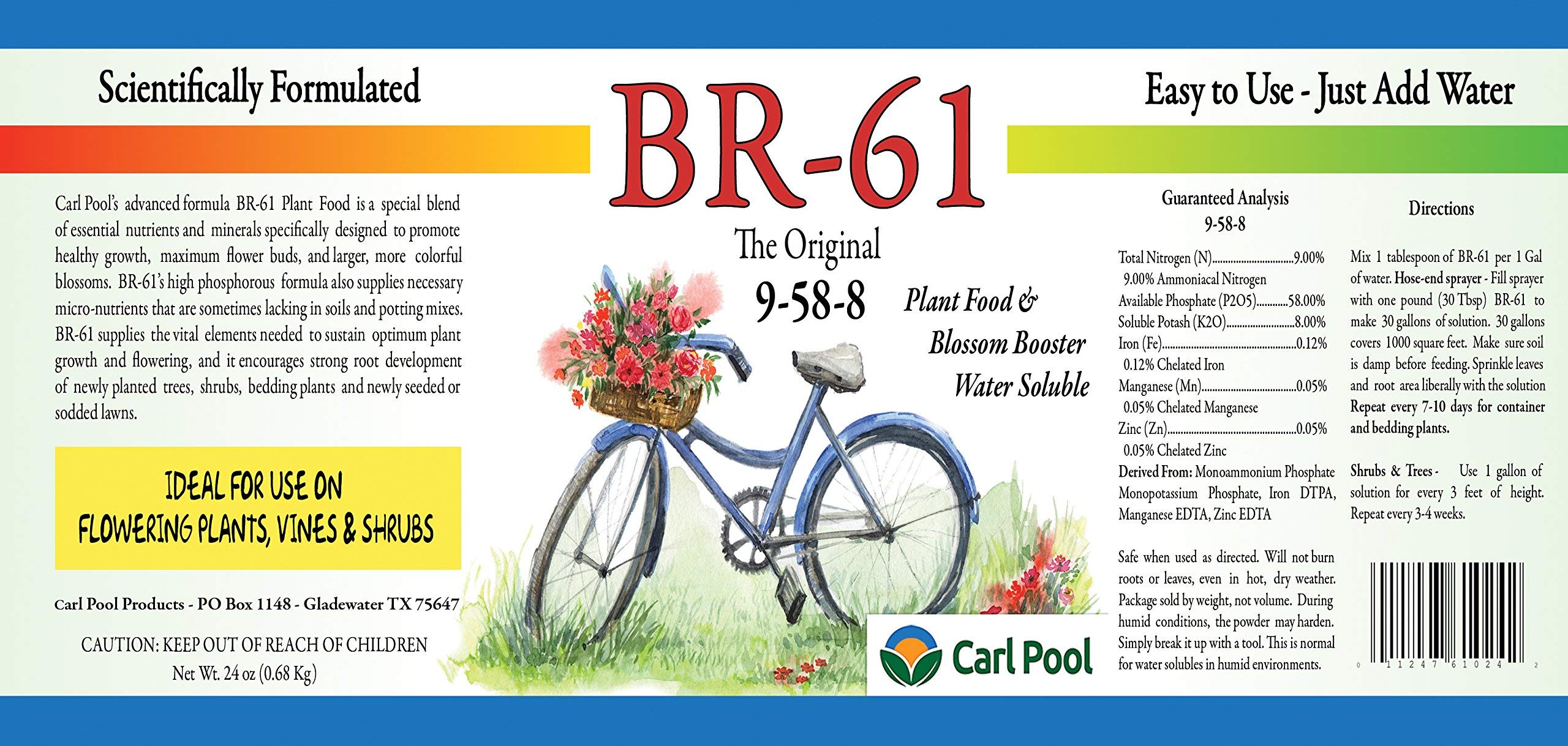 Carl Pool bottle being mixed into watering can for easy feed and quick uptake