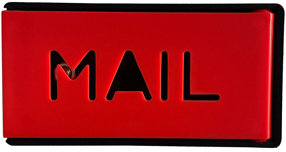Cartener mailbox flag in curbside lifestyle scene enhancing mail pickup visibility