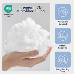 CASAJOY close-up of recycled 7D microfiber filling for lasting loft