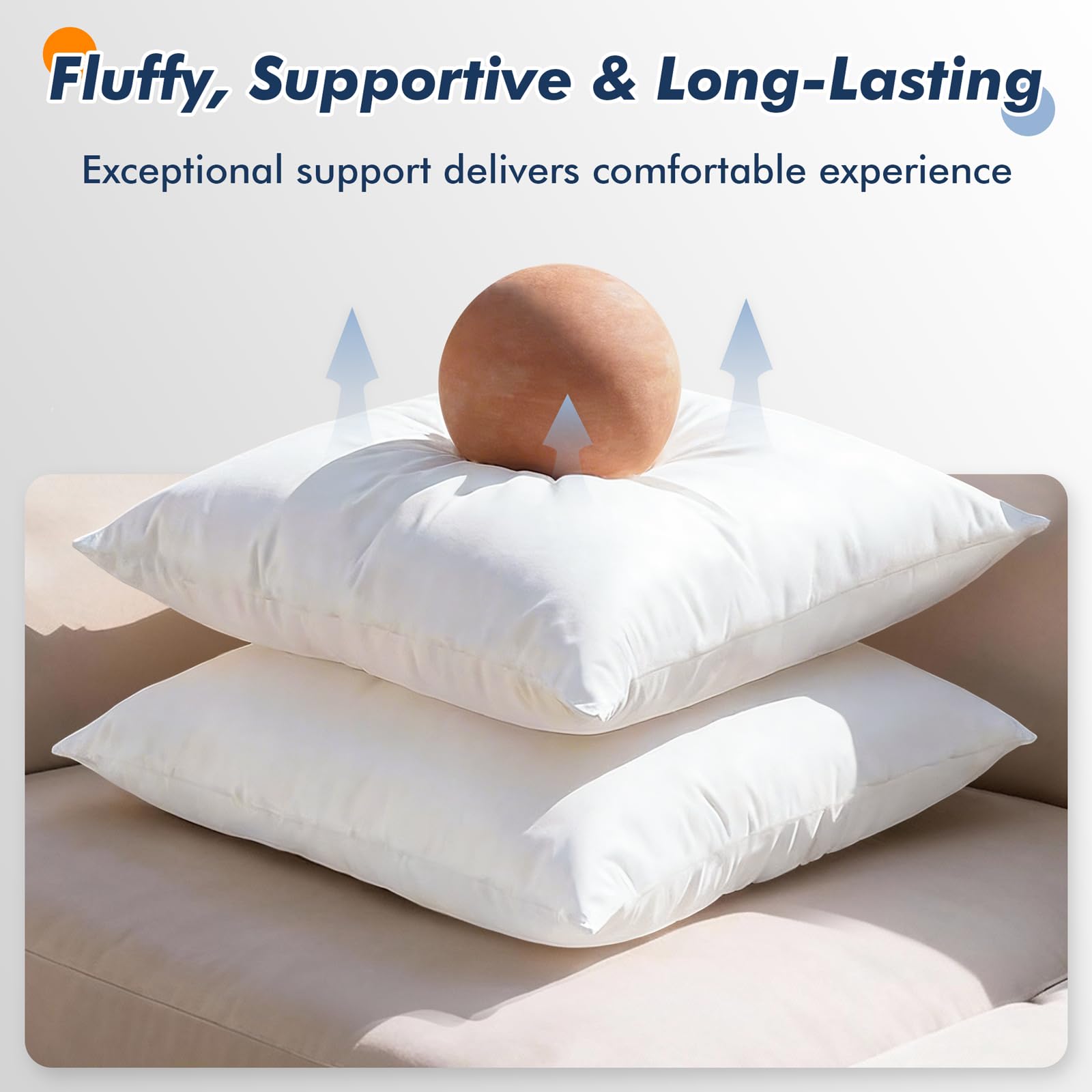 CASAJOY pillow inserts in use on a patio chair showing weather resilience