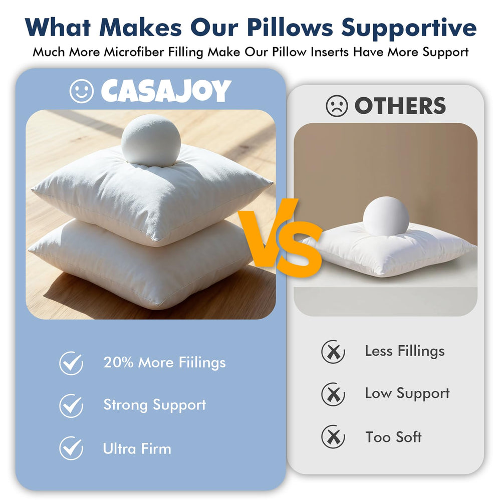 CASAJOY styled sofa with two inserts for decorative and comfort benefit