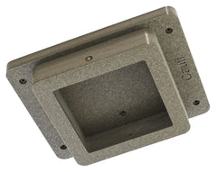 Cauff adapter front view showing neat mailbox fit and durable finish