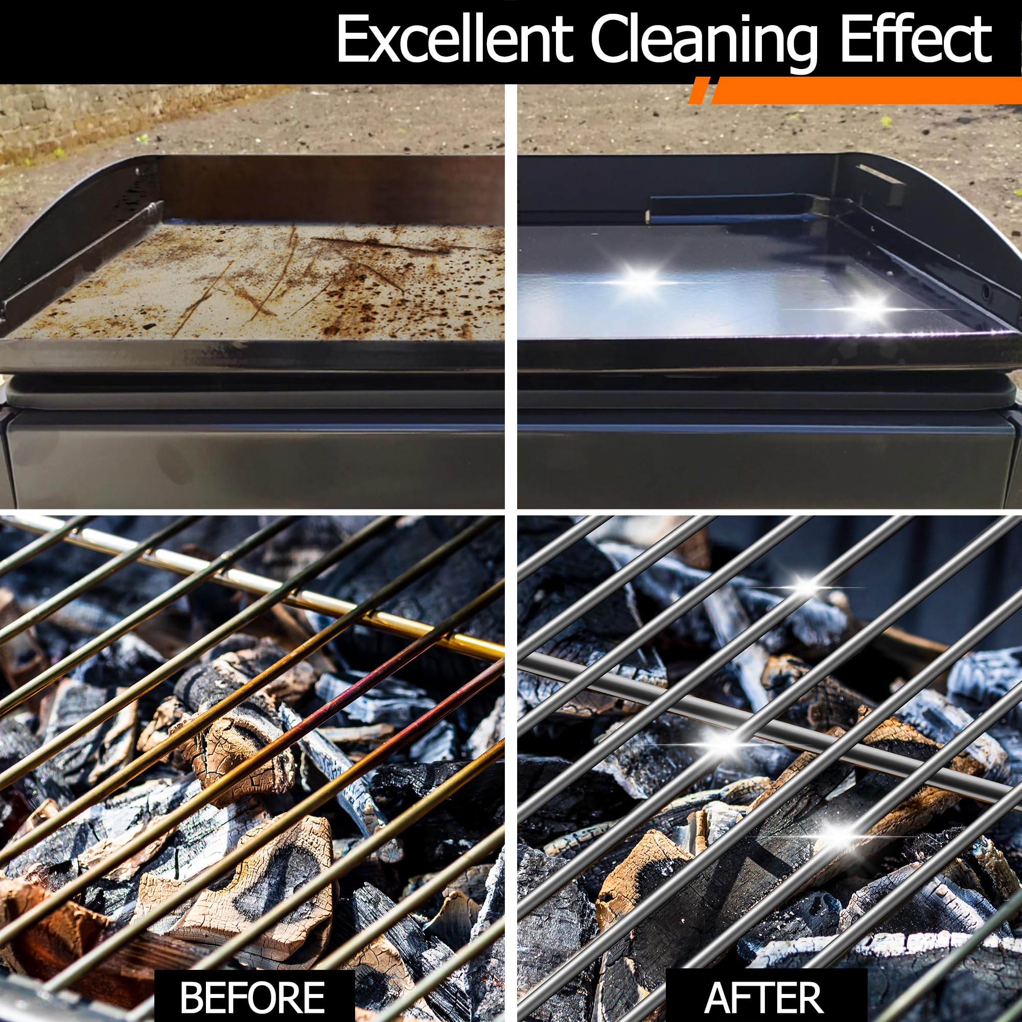 CCTVRTV before and after grill surface illustrating visible restoration