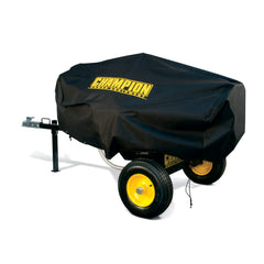 Champion Power Equipment front view of covered log splitter protecting machine