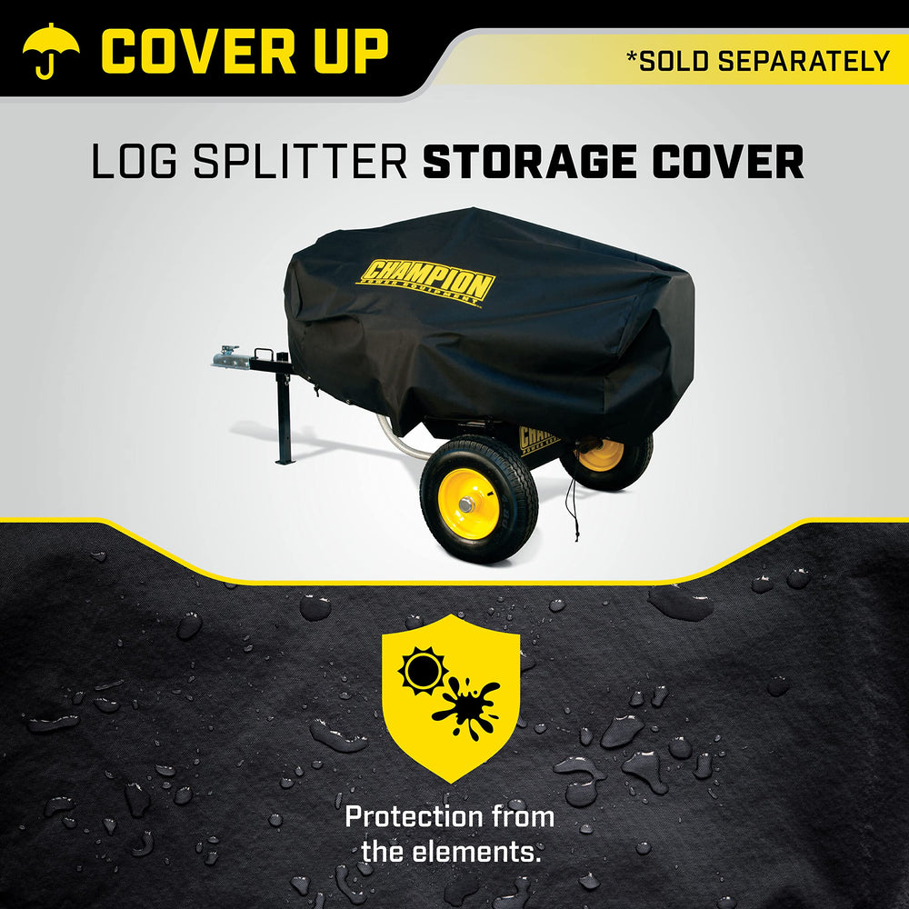 Champion Power Equipment hands tightening drawstring for secure fit and wind protection