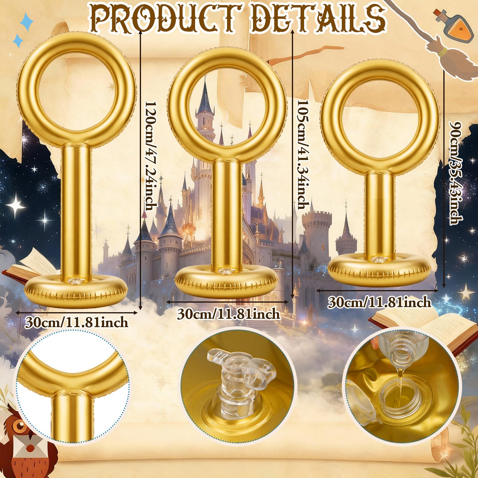 Charnoel 120cm hoop close-up showing gold texture and durable PVC