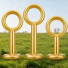Charnoel gold hoops front view showing shiny decoration and instant impact