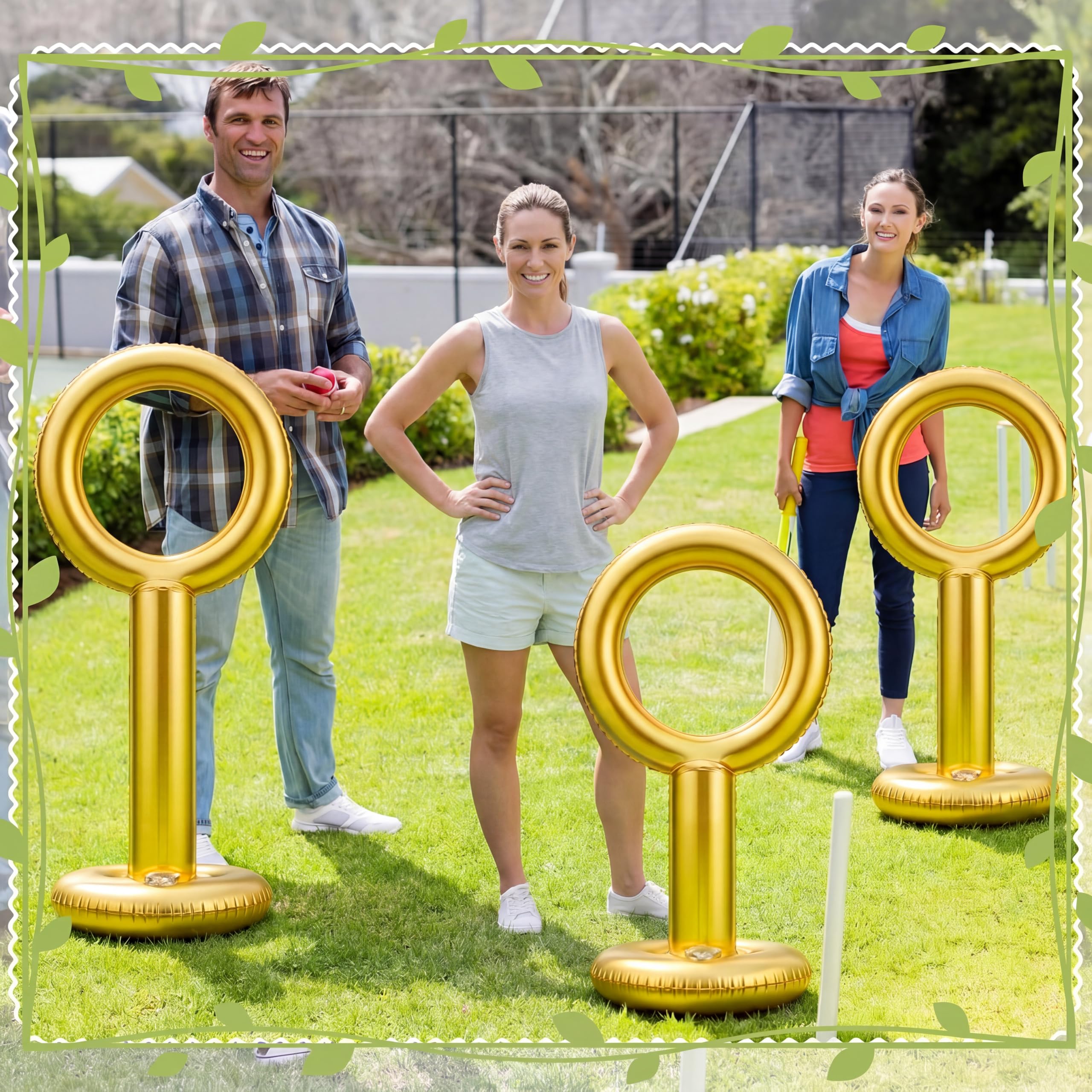 Charnoel hoops in use at party showing engaging game and photo benefit