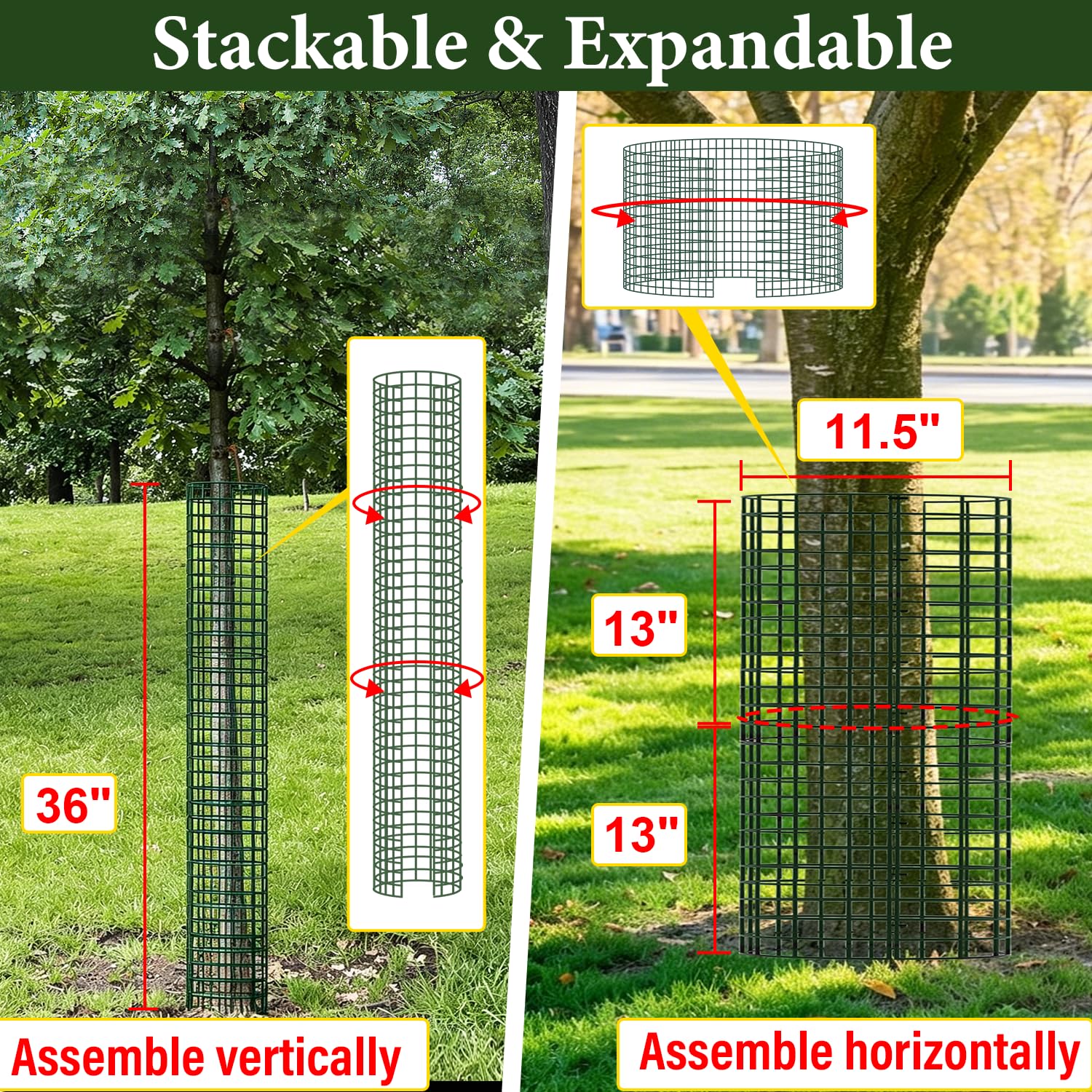 chicarry guard next to ruler demonstrating 36-inch height for trunk coverage