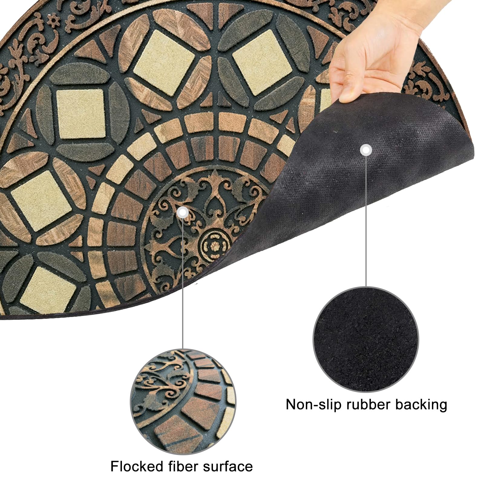 CHICHIC mat in use at a front door trapping mud and protecting interior floors