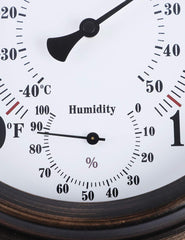 CHIVENIDO hygrometer scale detail showing humidity range and reliable monitoring