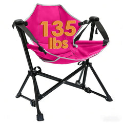 Chloraeon front view of pink kids hammock chair showing comfortable seat and frame