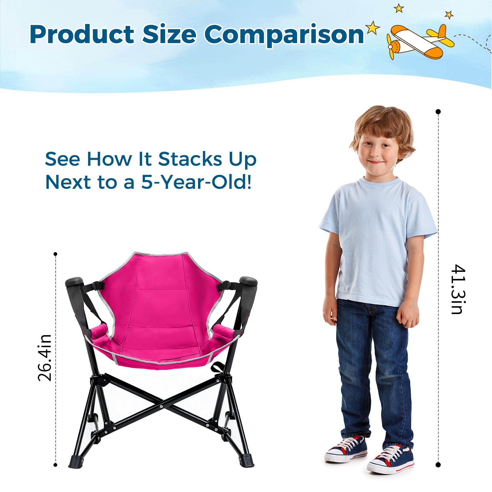 Chloraeon steel frame and triangular support detail for stable, safe sitting