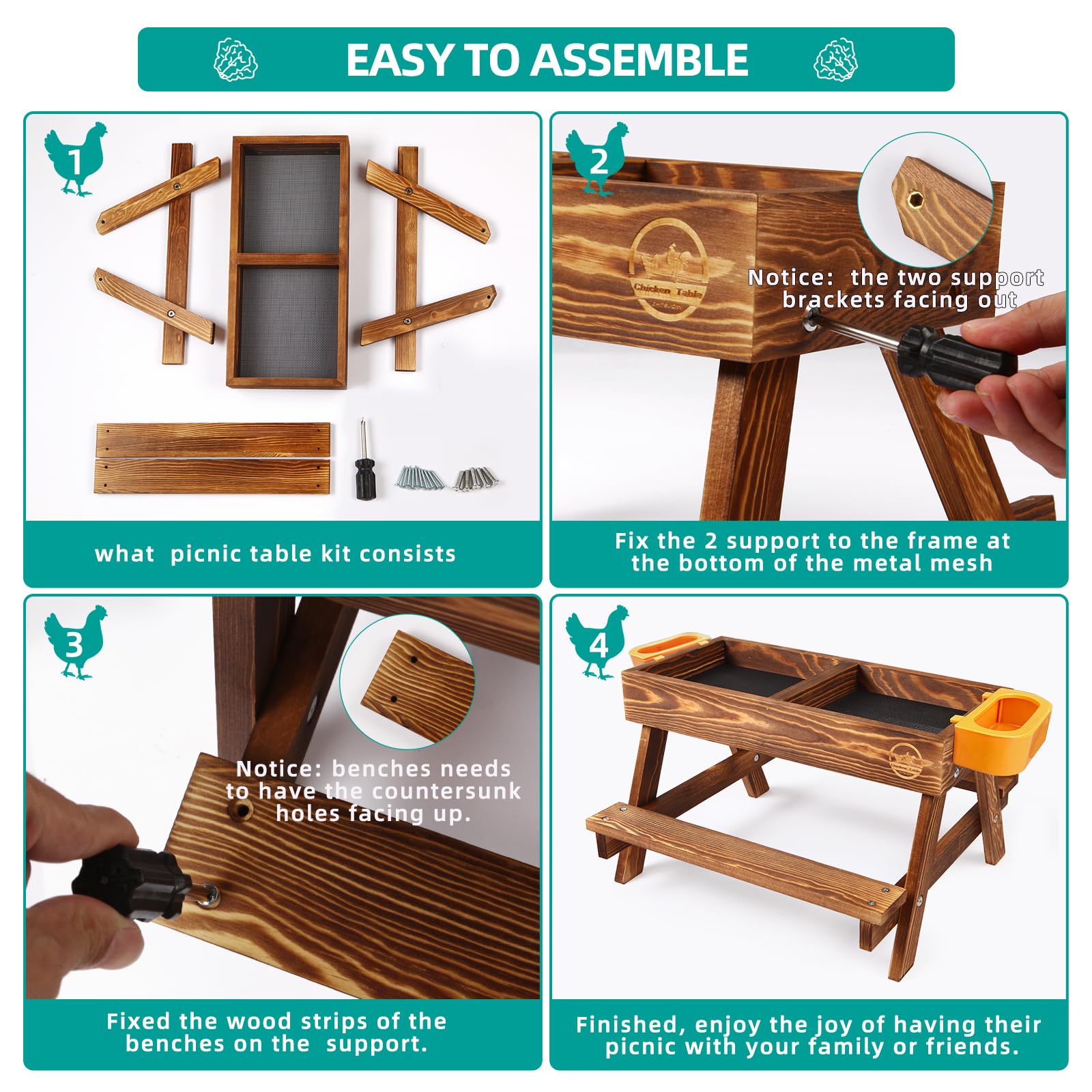CHTSJQW kit components laid out with screwdriver for easy assembly benefit