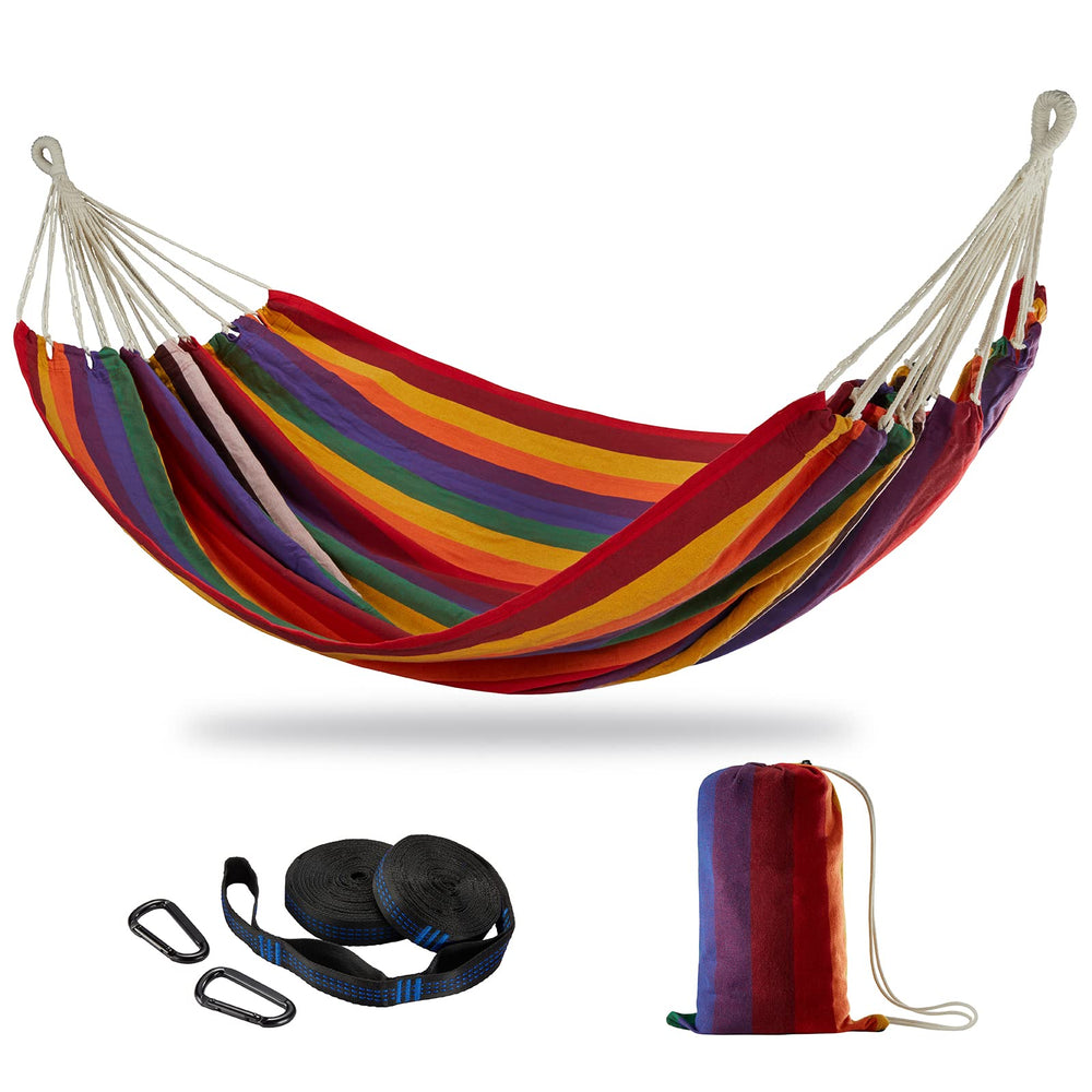 CHULIM hammock front view showing full bed and colors, inviting comfort
