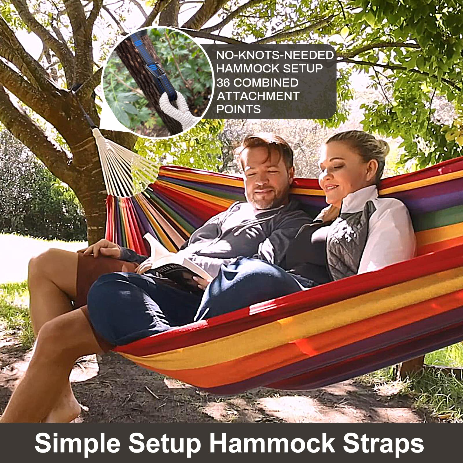 CHULIM hammock in use with two people lounging, illustrating spacious comfort