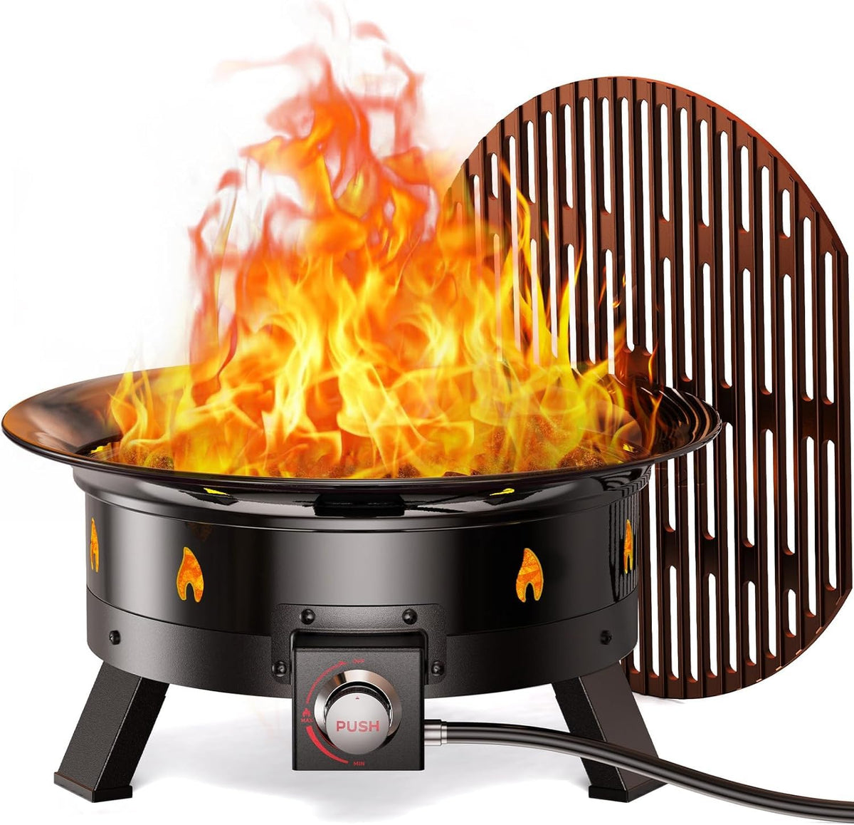 Ciays front view assembled showing compact, powerful outdoor heat