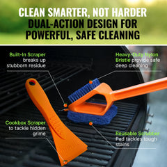CitruSafe heavy‑duty scrubbing pad detail removing grease effectively