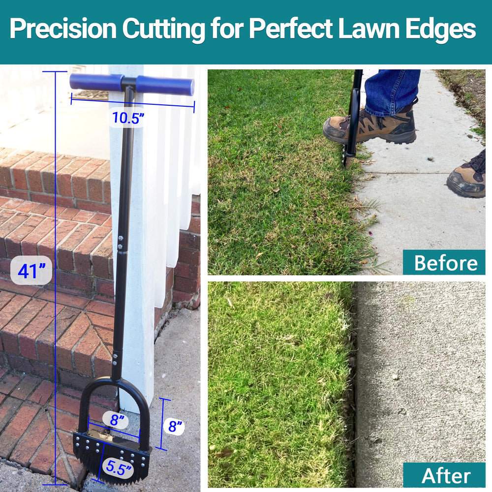 CKLT in use cutting driveway edge for precise cleanup benefit