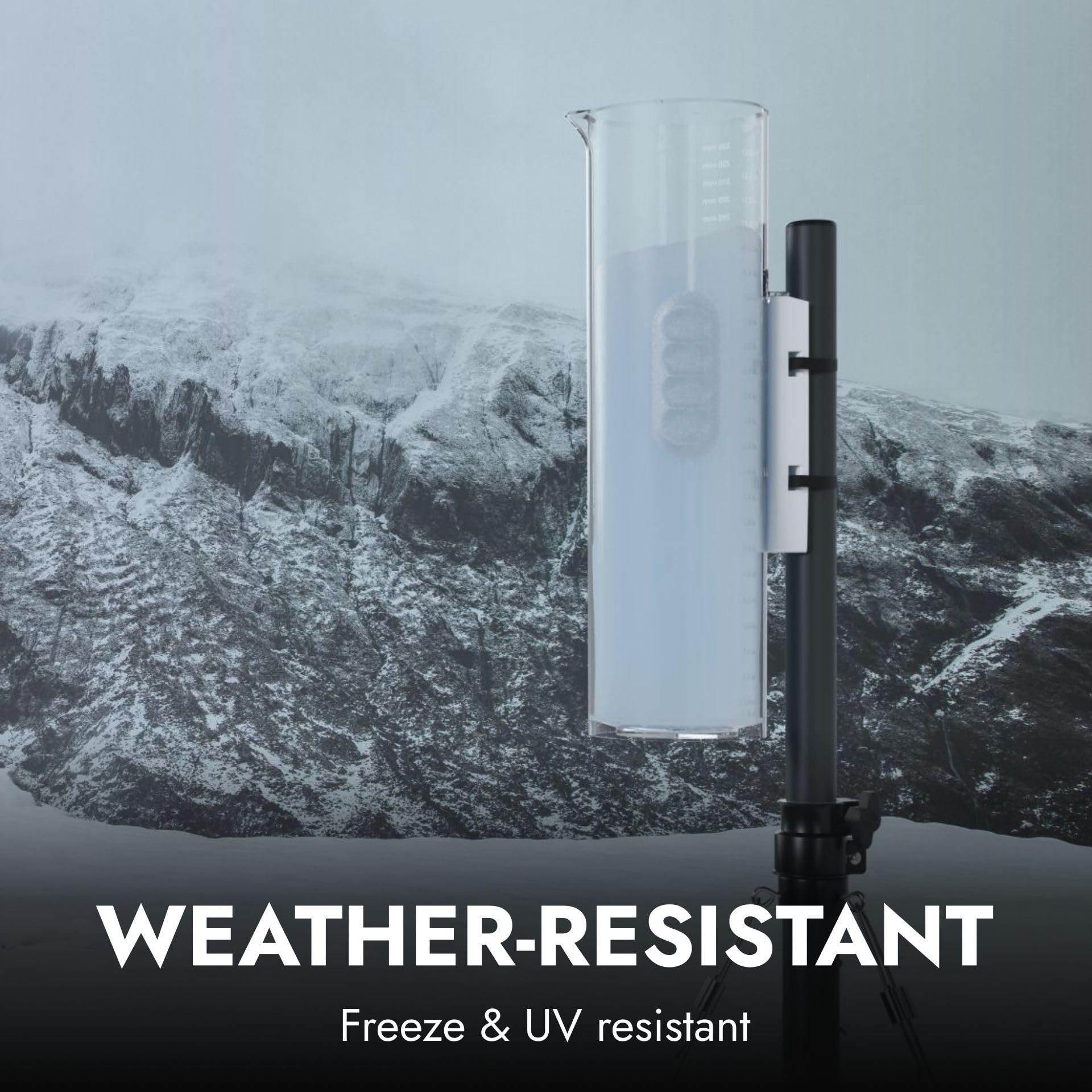 CLIMALYTIC Tropo set up to catch snow with removable inner cylinder for melt conversion