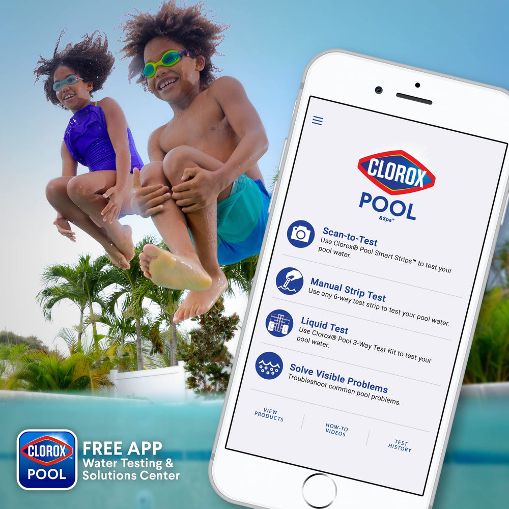 Clorox Pool&Spa 4 lb bag in hand showing compact size and convenience