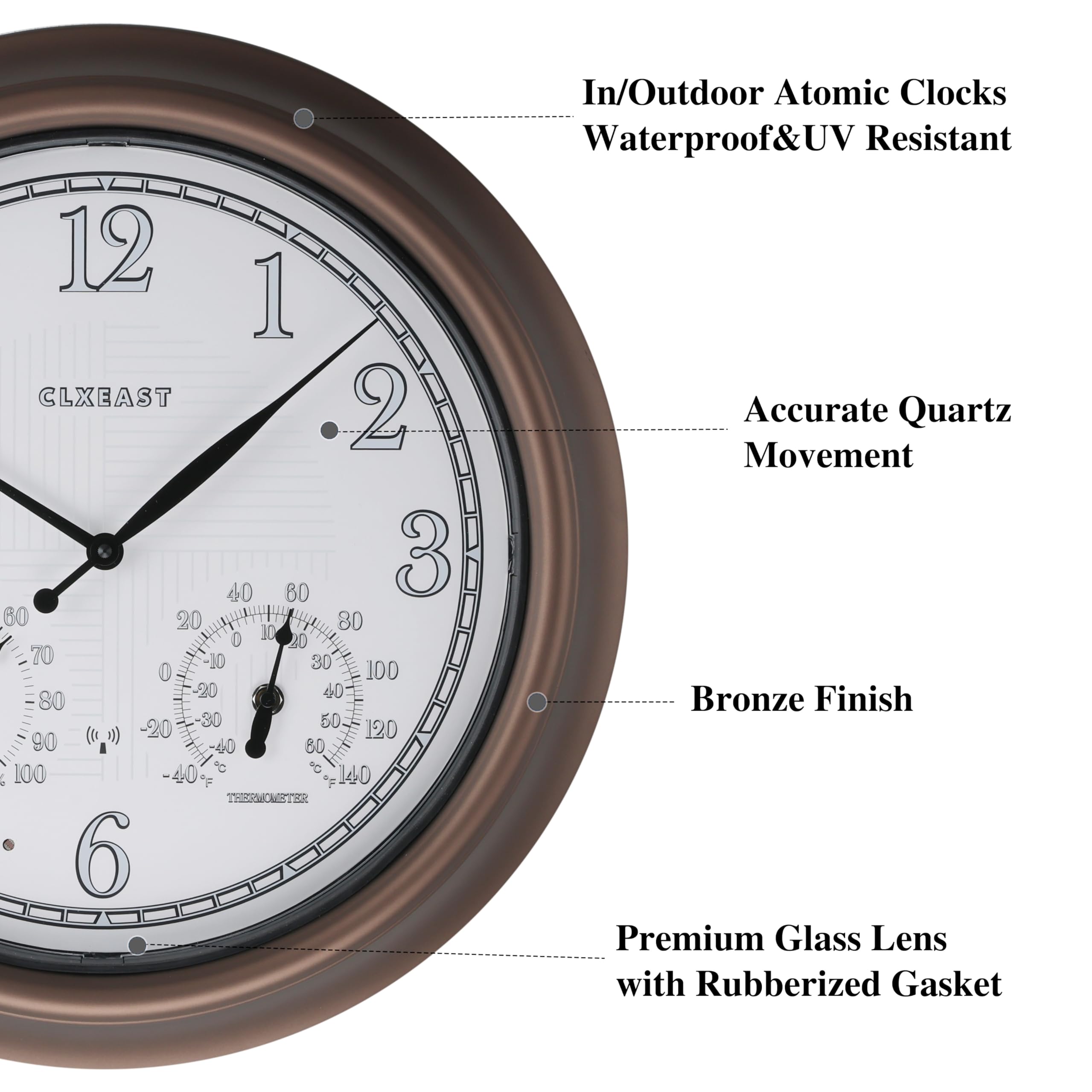 CLXEAST dial close-up with clear numerals and hands for quick time checks