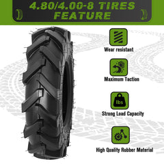 CMOOD tire mounted on a tiller demonstrating improved traction