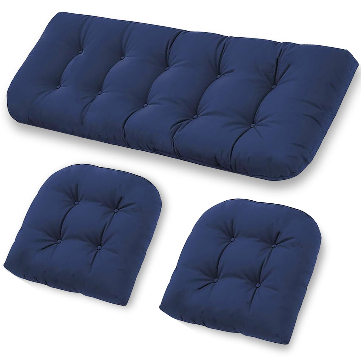 cnsmak front packaging showing three-piece patio cushion set and easy install benefit