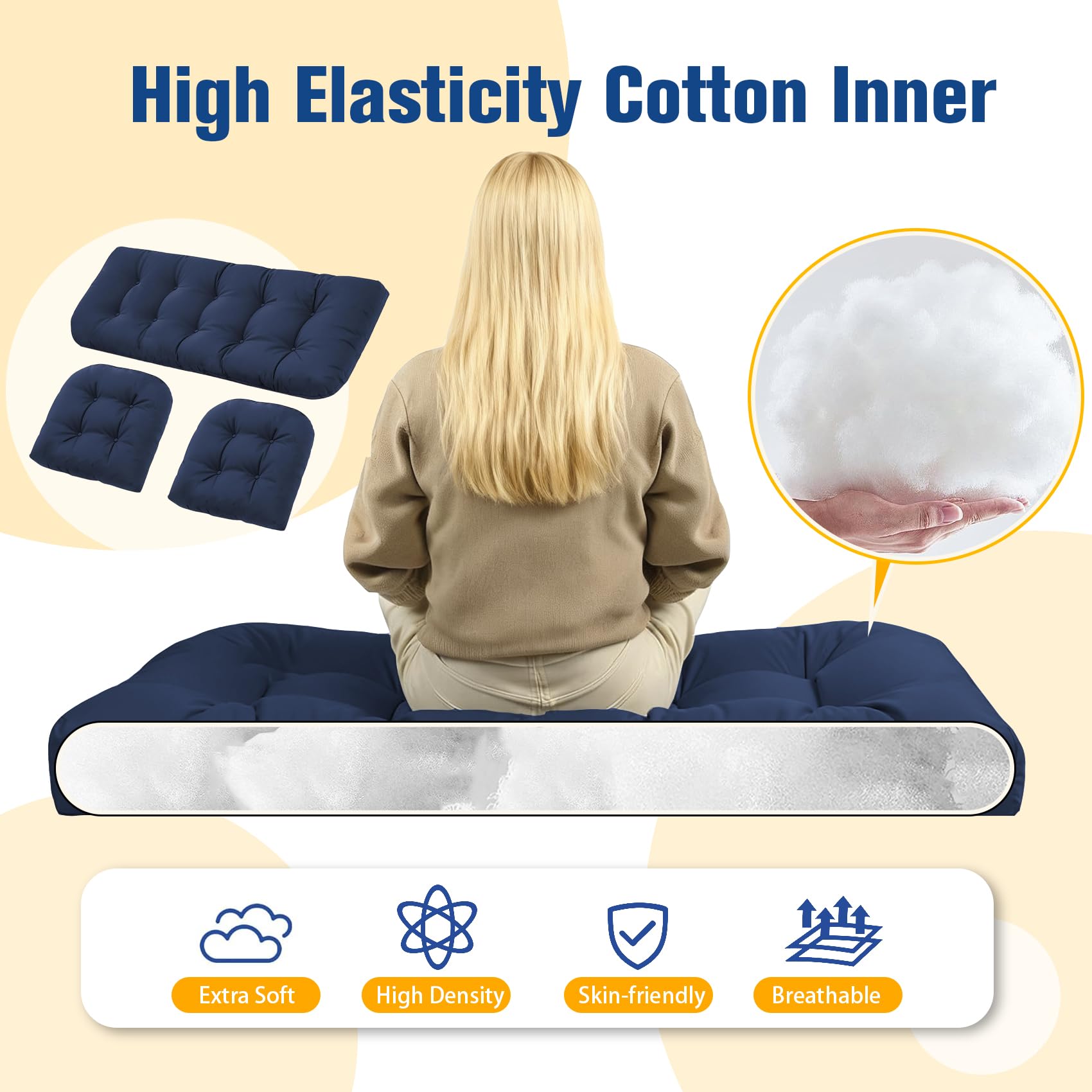 cnsmak cushion thickness comparison showing 4.5-inch loft for improved seating support