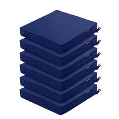 Comcaver front view of navy 19x19x3 cushion showing fit and finish