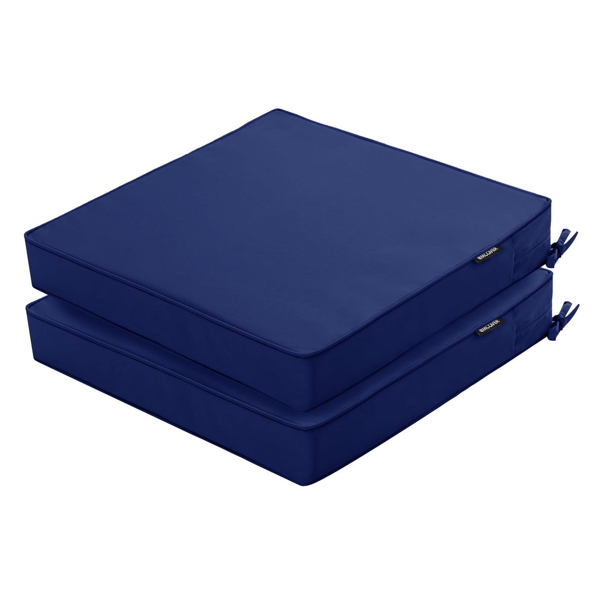 Comcaver front view of two cushions showing neat boxed edges and color