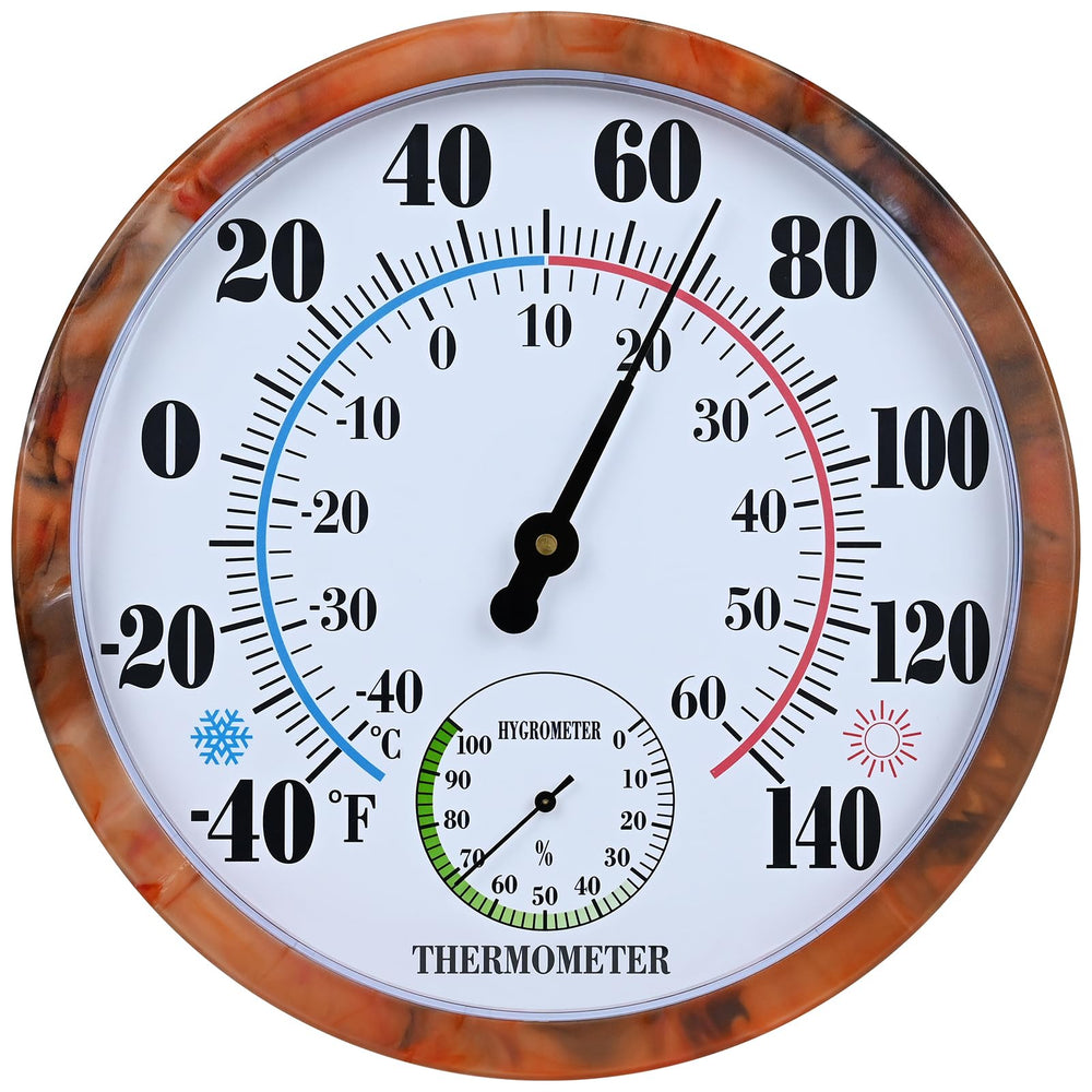 conglow front view large dial showing clear temperature and humidity for easy reading