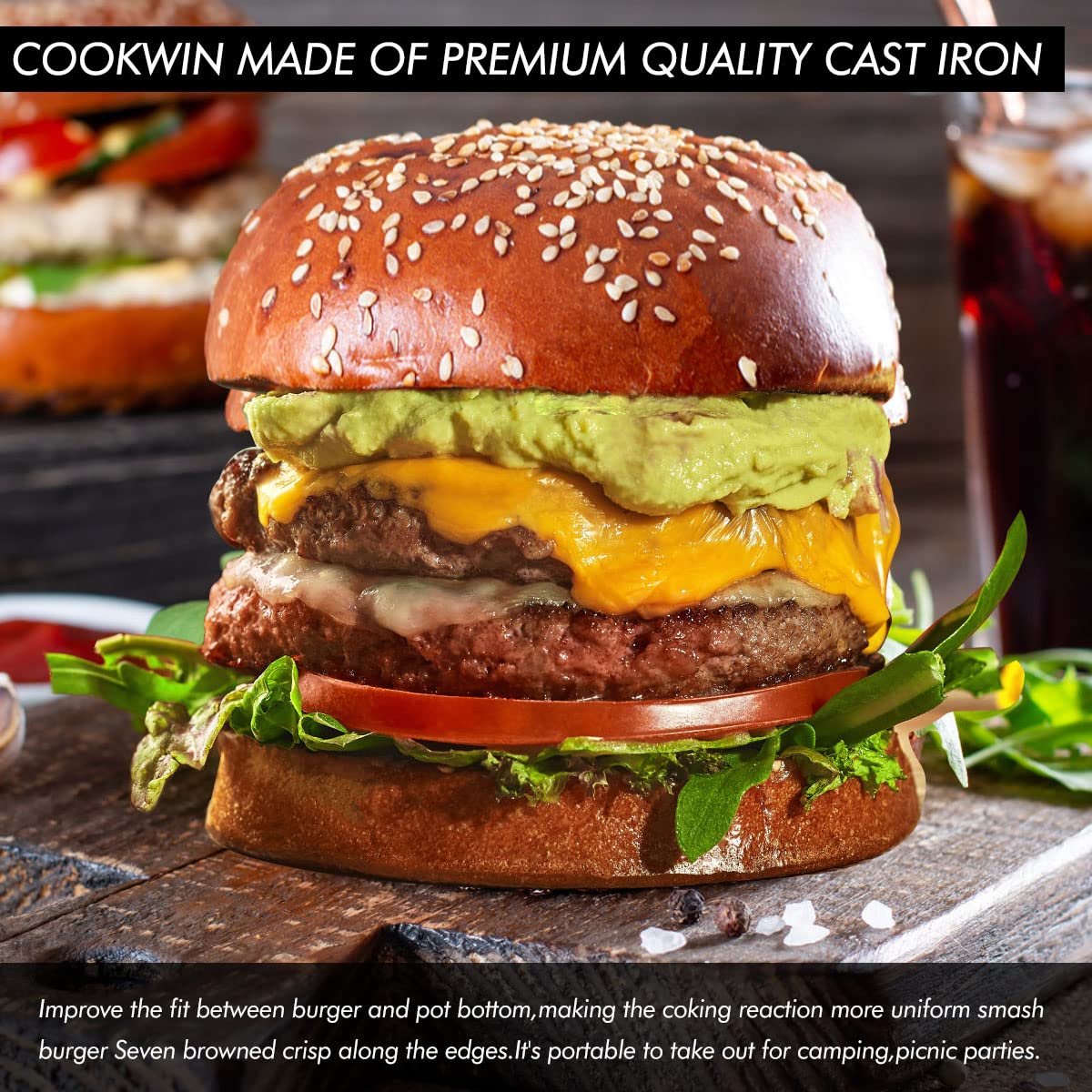 COOKWIN stack of 50 patty papers for easy separation and storage benefit