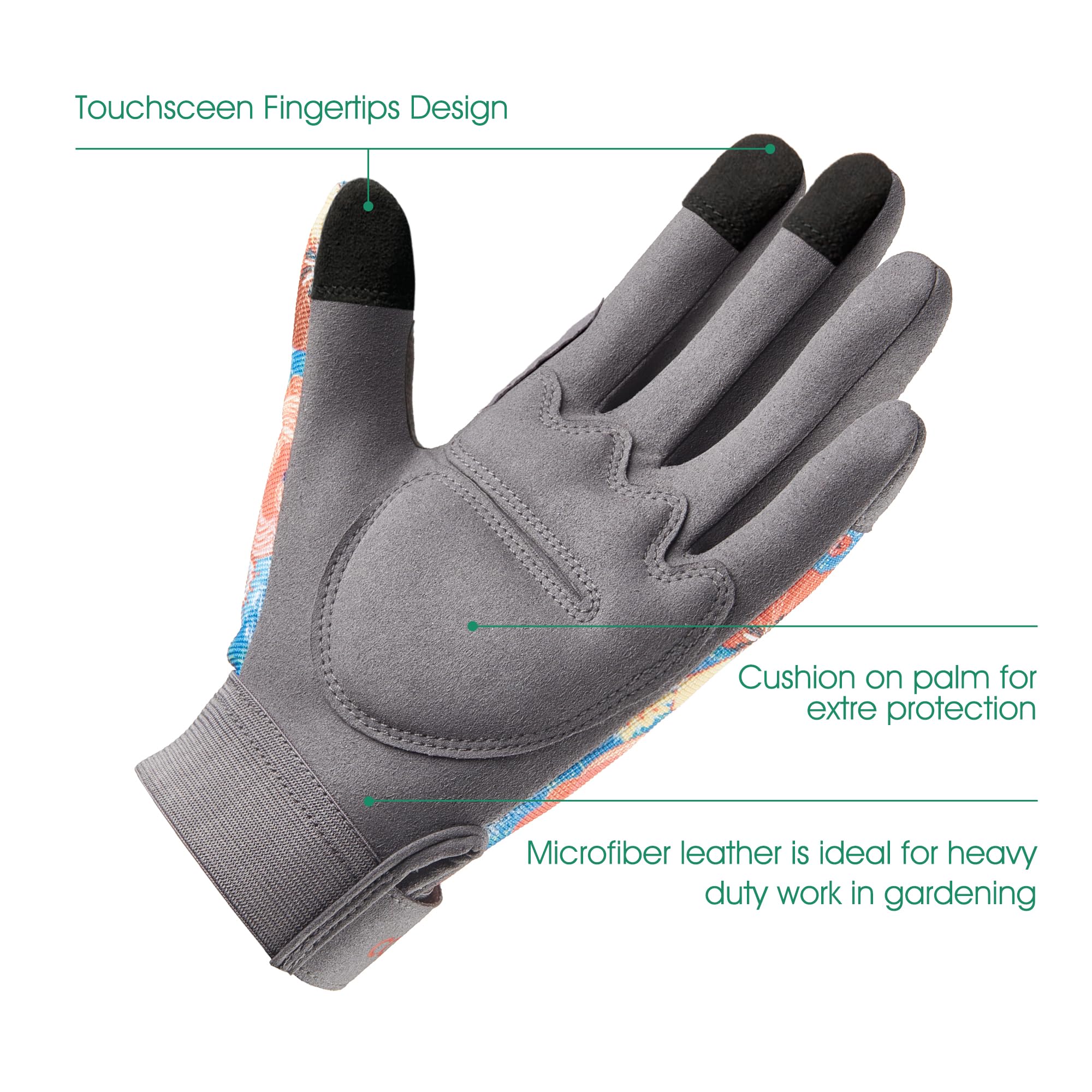 COOLJOB padded palm detail highlighting cushioning that reduces hand fatigue benefit