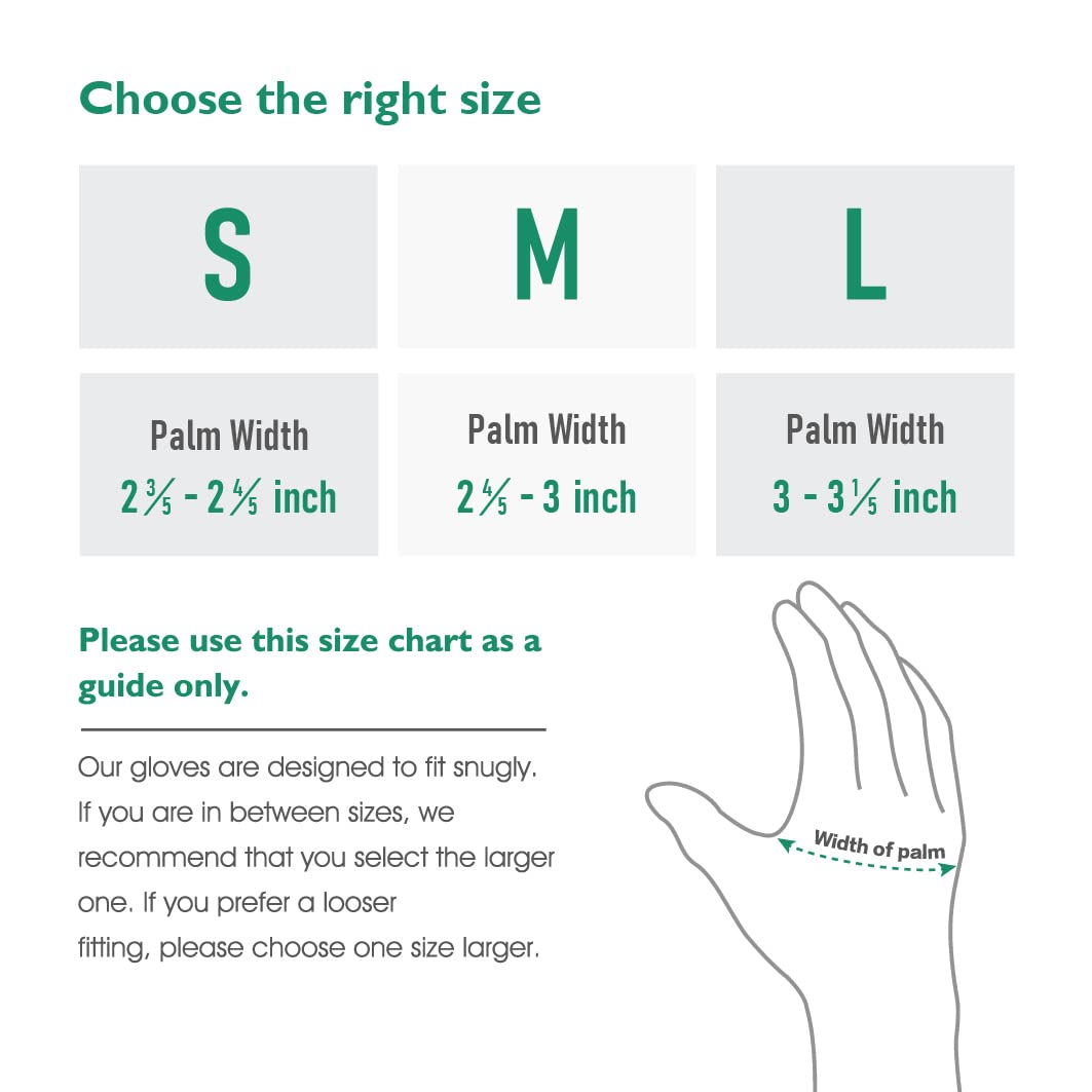 COOLJOB glove on child hand next to ruler showing small size fit
