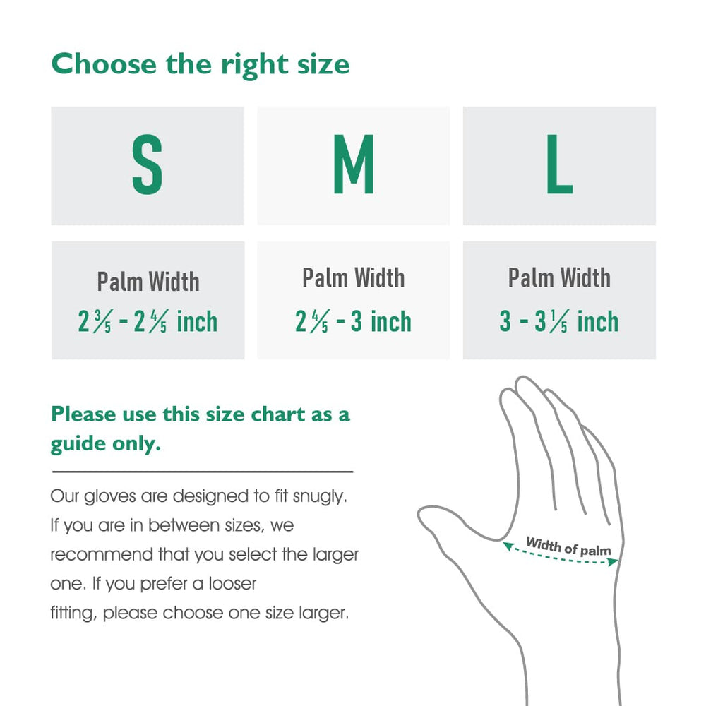 COOLJOB glove on child hand next to ruler showing small size fit