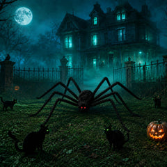 CoreFirm front view of two giant spiders creating dramatic curb appeal